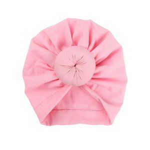 NWT pink knotted turban hat for babies toddlers